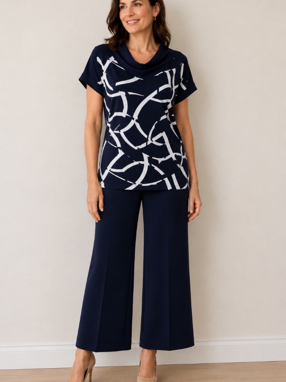 ✨ NWT Joseph Ribkoff Midnight Blue Wide Leg Pants | Size 14 | Style 251017CO ✨